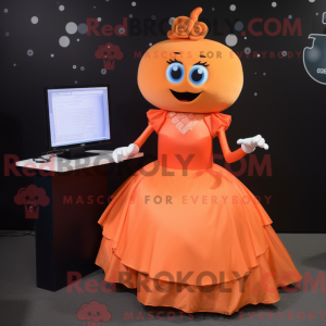 Orange Computer maskot...