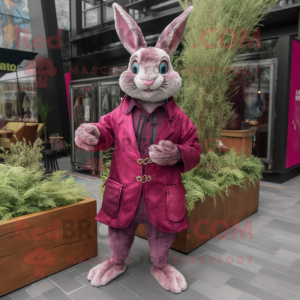 Magenta Wild Rabbit maskot...