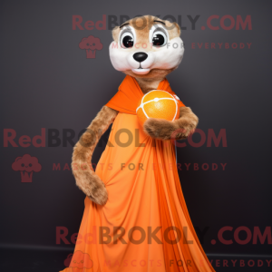 Orange Meerkat mascot...