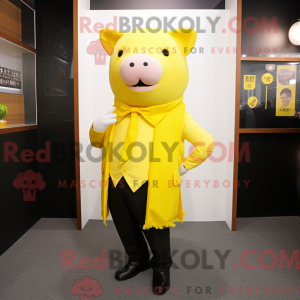 Yellow Sow mascot costume...