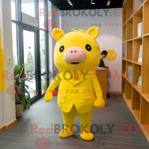 Yellow Sow mascot costume...