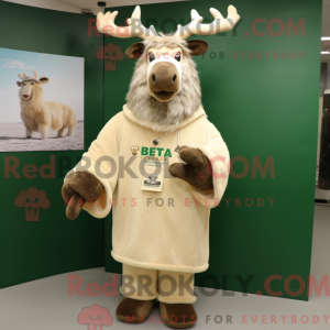 Cream Irish Elk maskot...