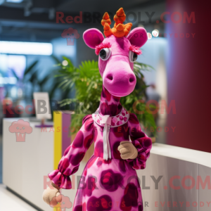 Magenta Giraffe mascot...
