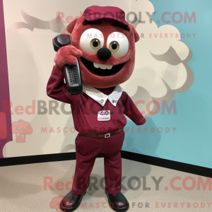 Maroon Phone maskot...