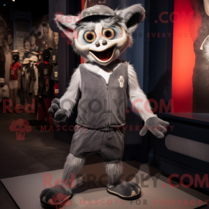 Gray Vampire mascot costume...