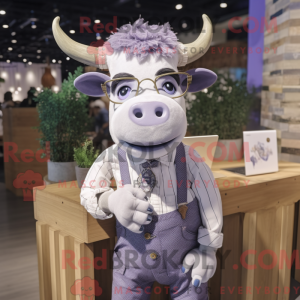 Lavendel Bull maskot...