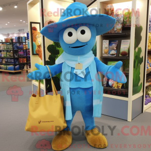Cyan Scarecrow mascot...