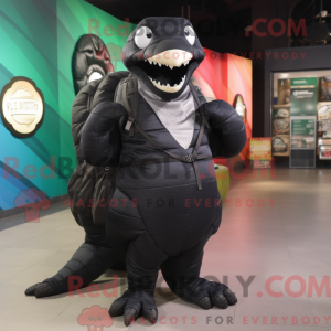 Sort Titanoboa maskot...