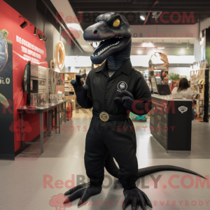 Sort Titanoboa maskot...