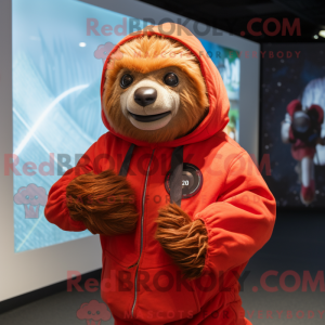 Red Giant Sloth mascot...