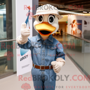 Tan Swans mascot costume...