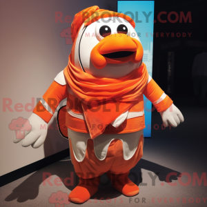 Orange Clown Fish maskot...