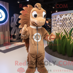 Brown Seahorse mascot...