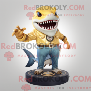 Gold Megalodon mascot...