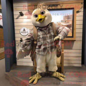 Tan Pigeon mascot costume...