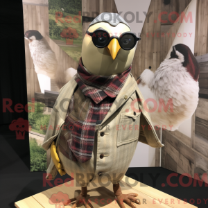 Tan Pigeon mascot costume...