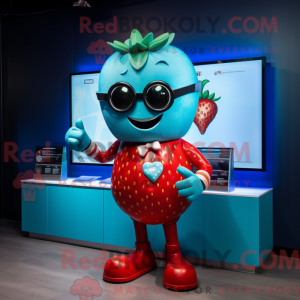 Cyan Strawberry mascot...