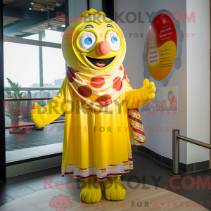 Lemon Yellow Clown mascot...