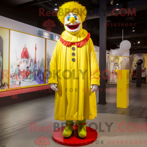 Lemon Yellow Clown mascot...