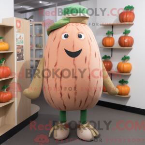 Tan Melon mascot costume...