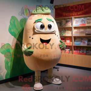 Tan Melon mascot costume...