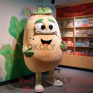 Tan Melon mascottekostuum...