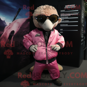 Pink Pangolin mascot...