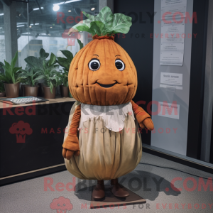 Rust Turnip mascot costume...