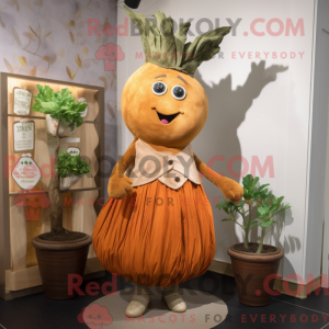 Rust Turnip maskot kostume...