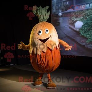 Rust Turnip mascot costume...