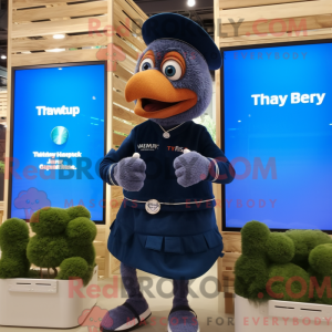 Navy Tyrkiet maskot kostume...