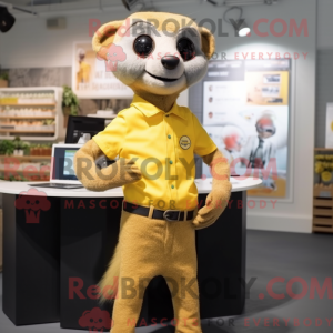 Yellow Meerkat mascot...