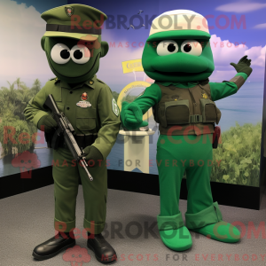 Grøn Marine Recon maskot...