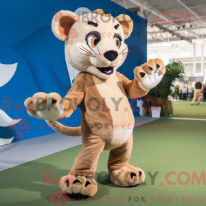 Tan Panther mascot costume...