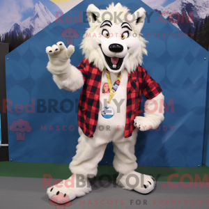 Creme Wolf-maskotdraktfigur...