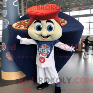 Navy Pizza Slice mascot...