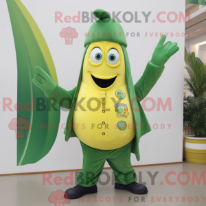 Grøn Baa maskot kostume...