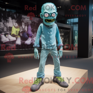 Postava maskota Cyan Zombie...
