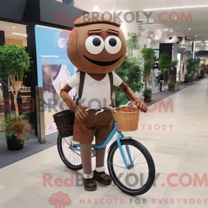Brown Unicyclist mascot...