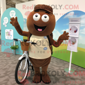 Brown Unicyclist mascot...