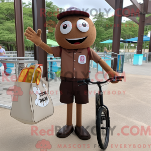 Brown Unicyclist mascot...