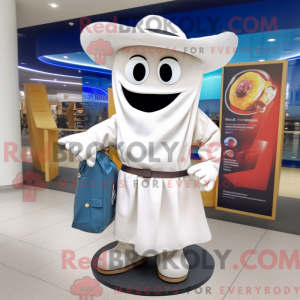 Hvid Fajitas maskot kostume...