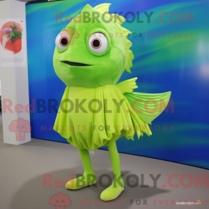 Postava maskota Lime Green...