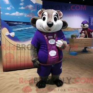 Purple Badger maskot...