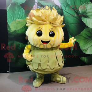Gold Cabbage mascot costume...