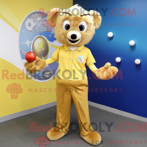 Gold Juggle mascot costume...