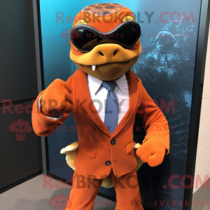 Rust Sea Turtle mascot...