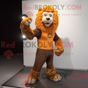 Rust Lion maskot kostume...