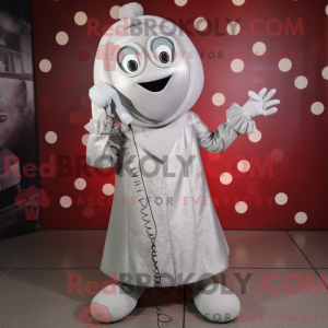 Sølv Phone maskot kostyme...