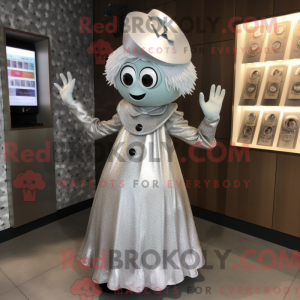 Sølv telefon maskot kostume...